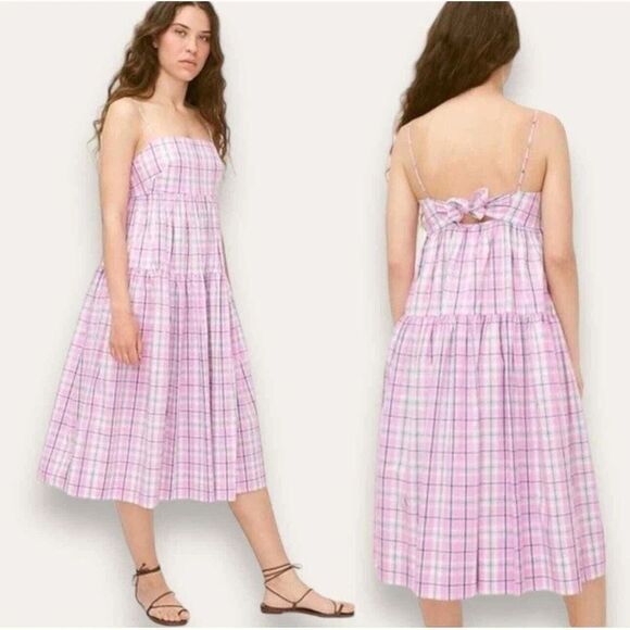 J. Crew Plaid Babydoll Midi Dress 16 - Picture 1 of 7